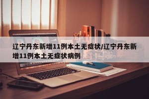 辽宁丹东新增11例本土无症状/辽宁丹东新增11例本土无症状病例